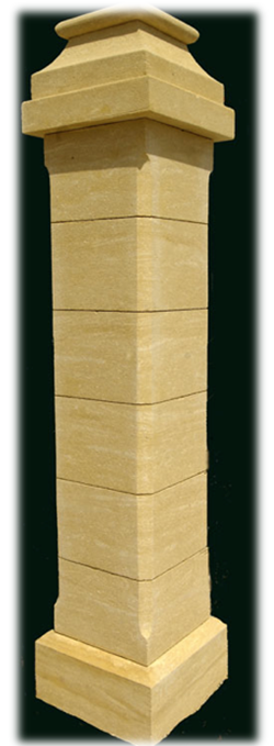 pilier en pierre naturelle, colonne en pierre naturelle, pilier portail, pilier de portail, poteau pour portail